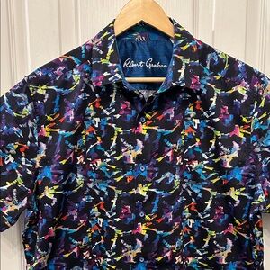 Robert Graham Multicolor Abstract Men's Shirt
